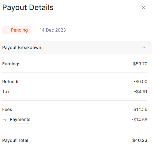 Lemon Squeezy payout page